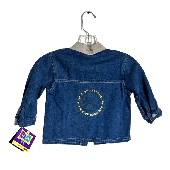 NWT The Disney Store 3-Piece Pooh Pants, Onesie, Jean Jacket Ensemble, Sz 24 MOS - Picture 6 of 7